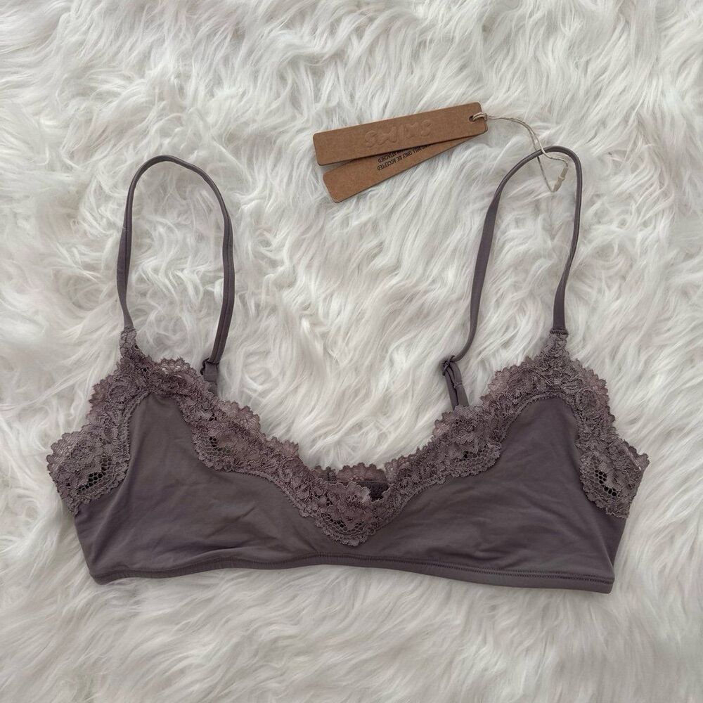 Skims Fits Everybody Lace Scoop Bralette Zinc Multi Size Small